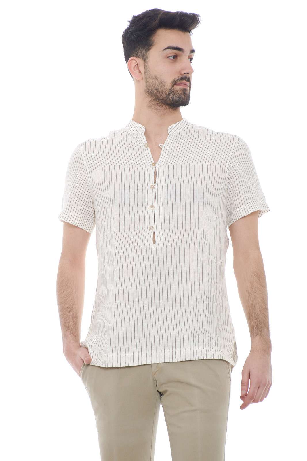 Daniele Alessandrini men's linen blouse