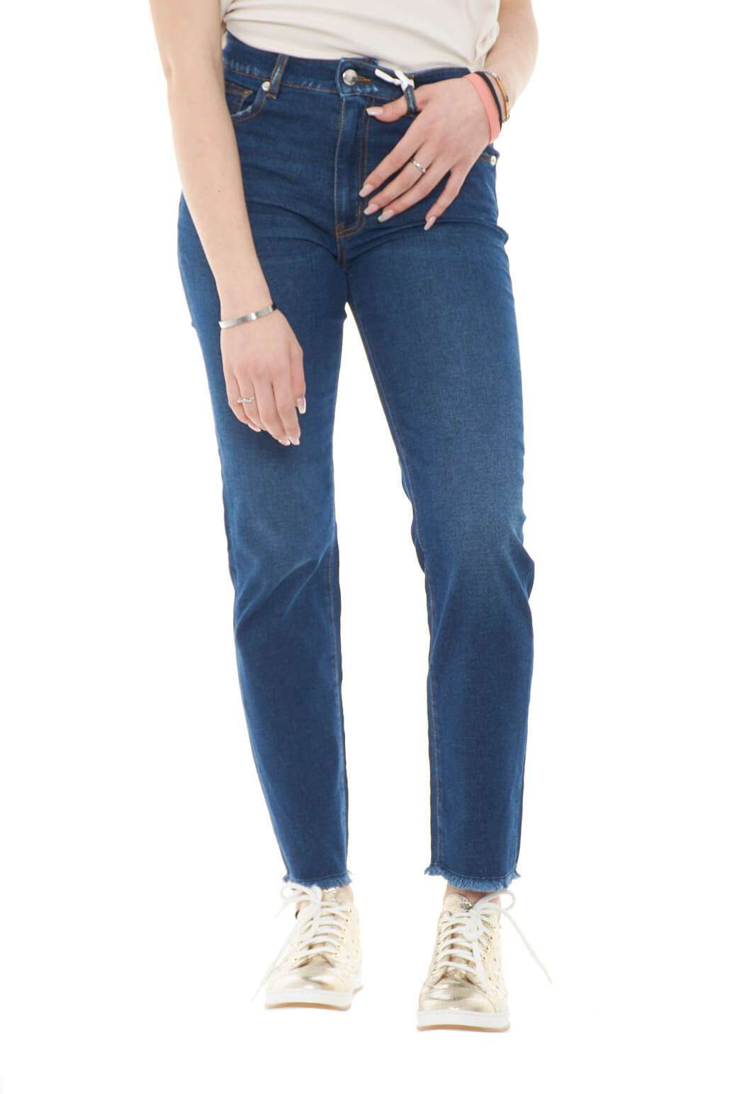 Love Moschino jeans donna slim sfrangiato