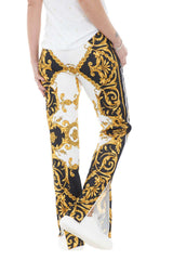 Pantalón de mujer Parosh estampado con bandas laterales