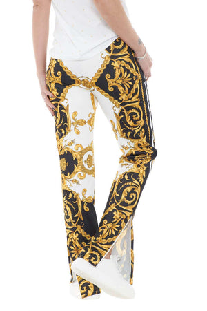 Pantalón de mujer Parosh estampado con bandas laterales