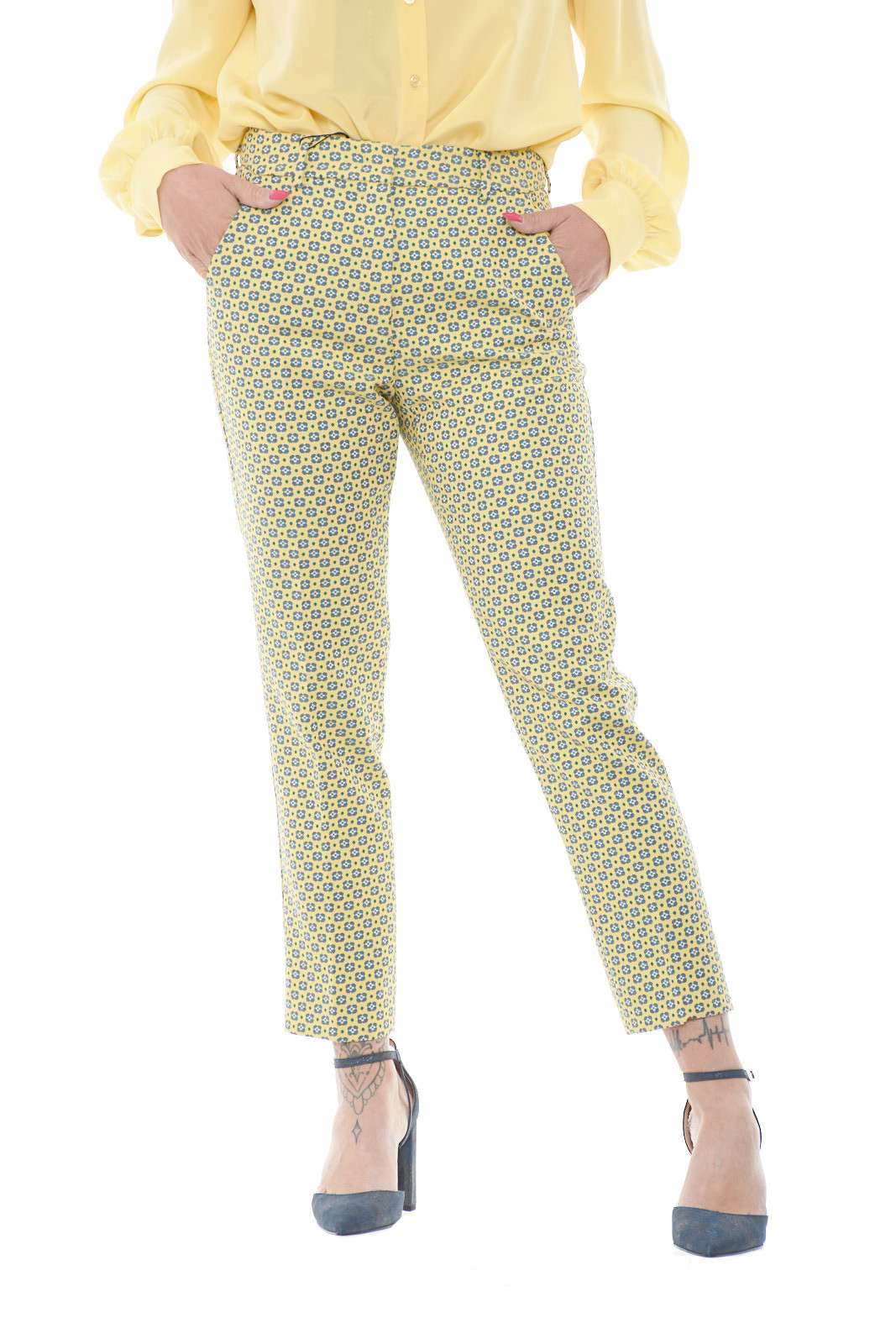 Pantalón de mujer Weekend MaxMara ONORE con estampado floral