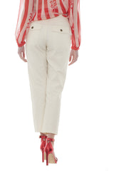 Pantalón de mujer Twinset slouchy con encaje San Gallo