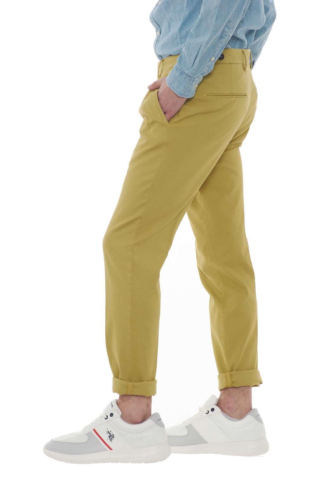 Pantalón de hombre Michael Coal FREDERICK 2669W capri con pliegues