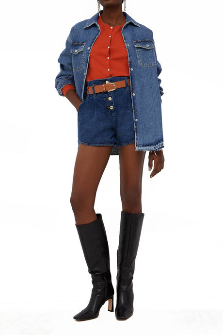 Liu Jo shorts donna a farfalla in denim leggero
