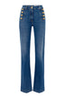 Elisabetta Franchi women's flared jeans with button placket