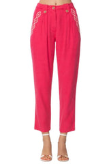 Elisabetta Franchi Jeans Donna crop con ricami