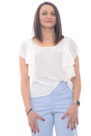 Kaos Top Women with ruffles