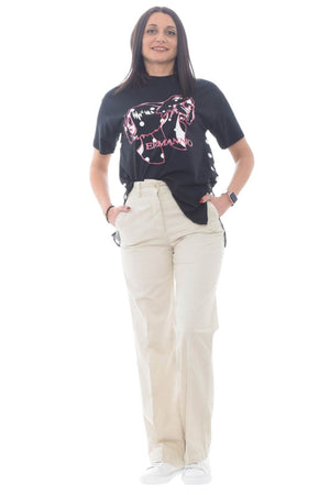 19.70 Pantalón de mujer en mezcla de lino.