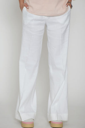 Pantalones anchos de mujer Seventy en mezcla de lino