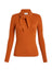 Parosh Maglia Donna a costine con fiocco / Arancio