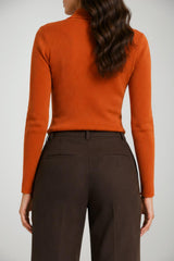 Parosh Maglia Donna a costine con fiocco / Arancio