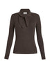 Parosh Maglia Donna a costine con fiocco / Moro