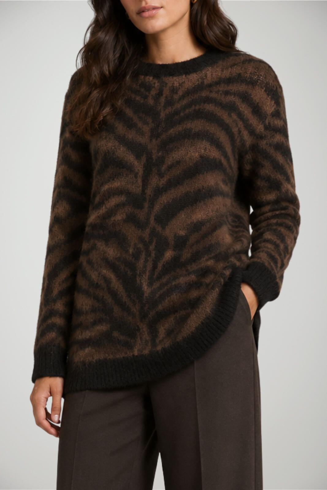 Parosh Maglia Donna in jacquard fantasia animalier