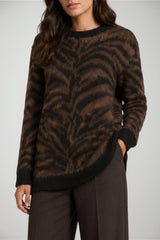 Parosh Maglia Donna in jacquard fantasia animalier
