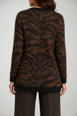 Parosh Maglia Donna in jacquard fantasia animalier