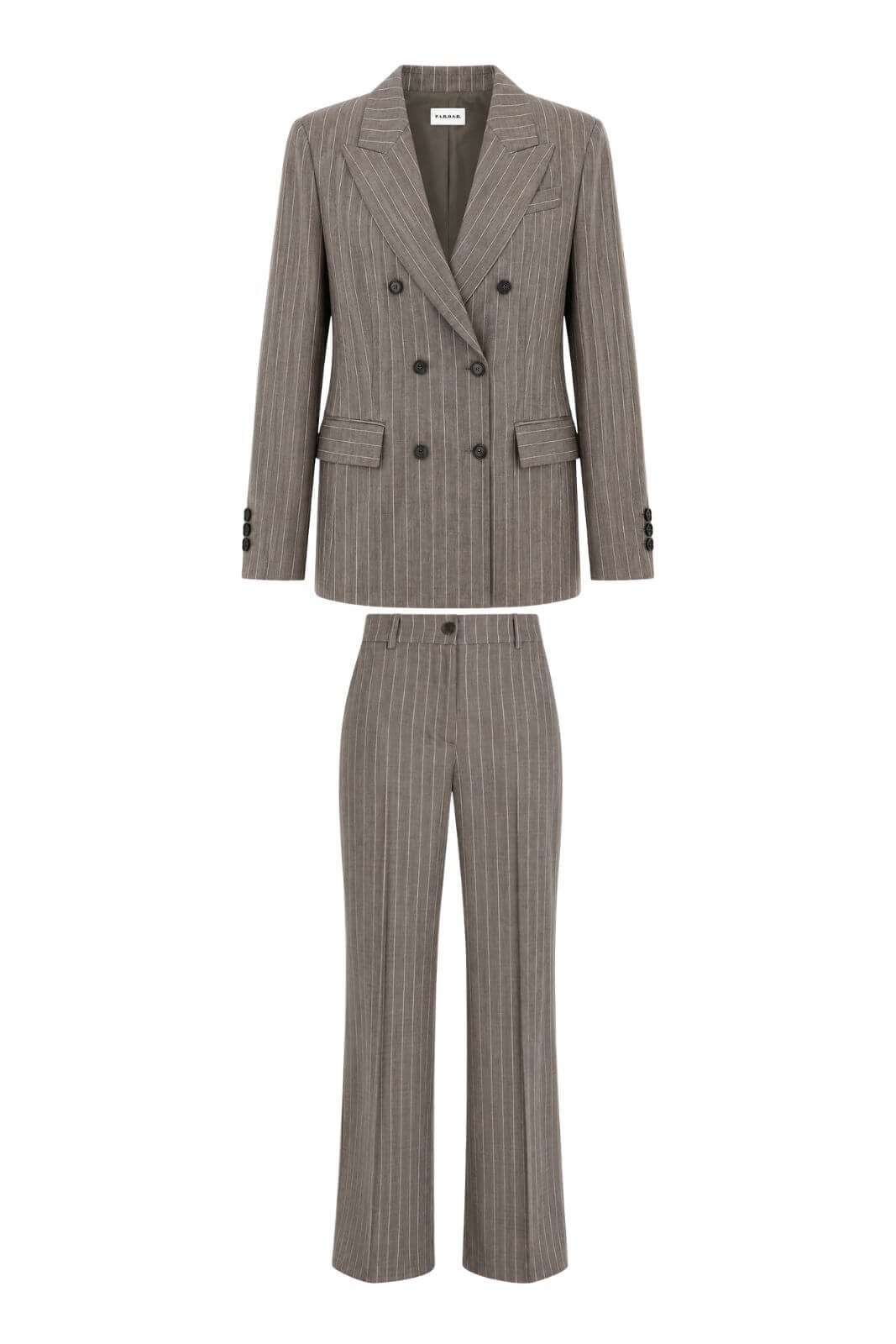 Parosh Tailleur Donna doppiopetto in gabardina gessata