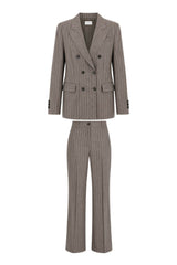 Parosh Tailleur Donna doppiopetto in gabardina gessata