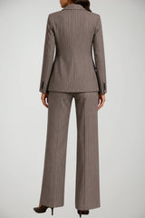 Parosh Tailleur Donna doppiopetto in gabardina gessata