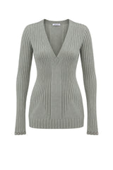 Patrizia Pepe Maglia Donna Stretch a Coste