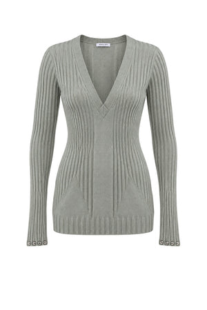 Patrizia Pepe Maglia Donna Stretch a Coste