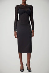 Patrizia Pepe Abito Donna con Corpetto in Tulle