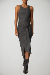 Patrizia Pepe Abito Donna in Lurex con Spacco Inferiore