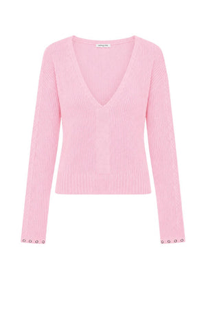 Patrizia Pepe Maglia Donna a Coste con Inserti Traforati