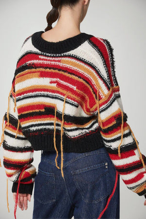 Patrizia Pepe Maglia Donna Crop con Frange