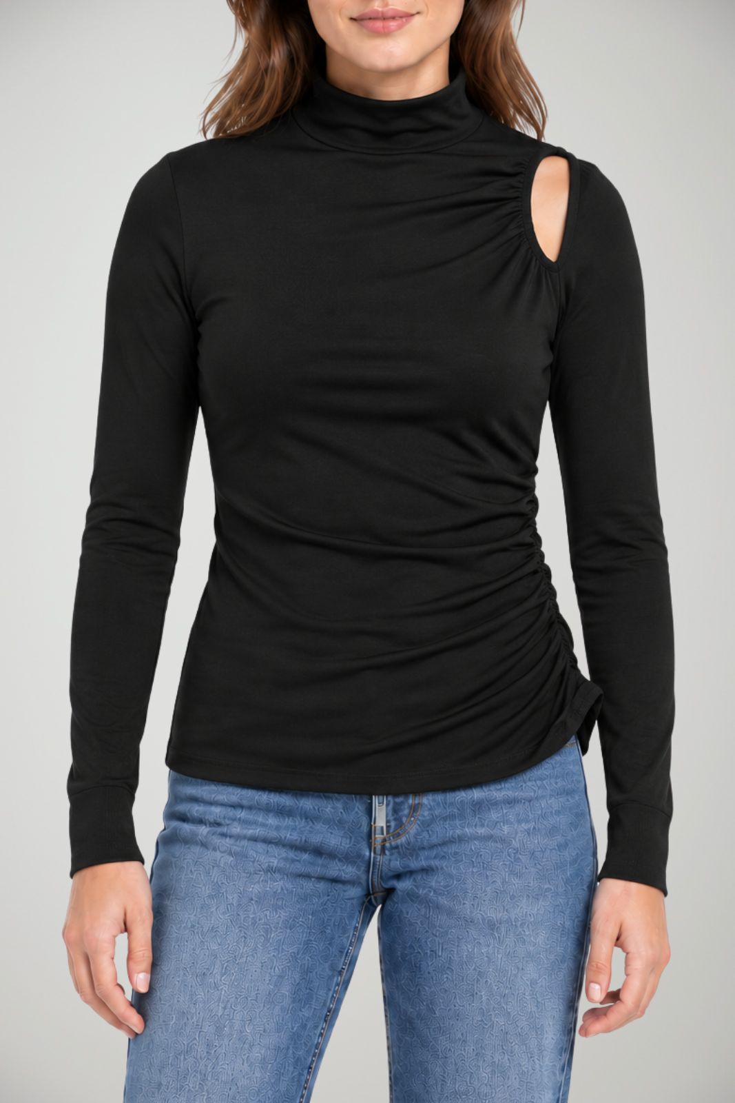 Patrizia Pepe T-shirt Donna Cut Out Maniche Lunghe