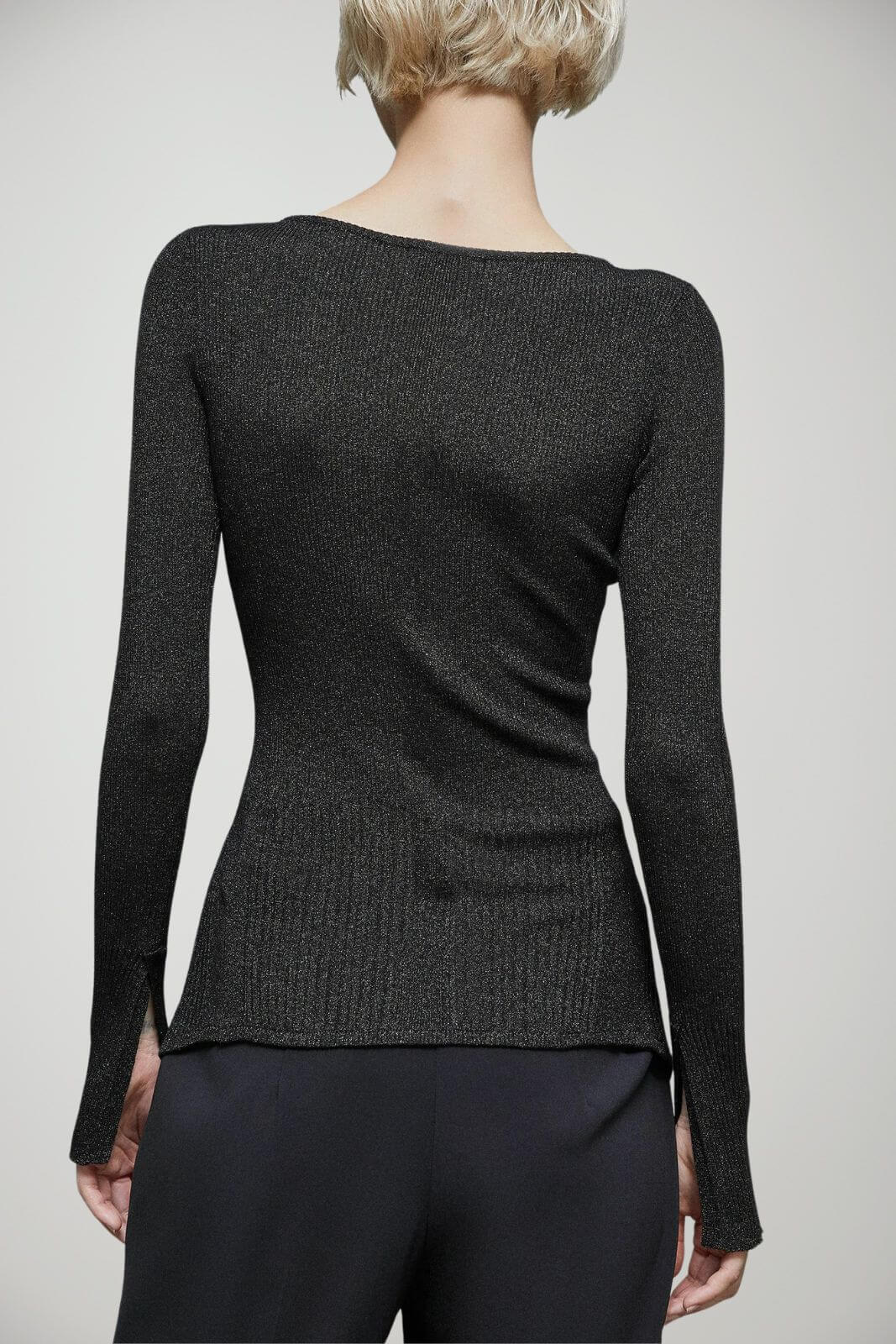 Patrizia Pepe Maglia Donna in Lurex con Laccetti Incrociati