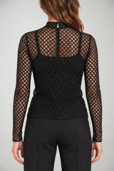 Patrizia Pepe T-shirt Donna traforata in lurex