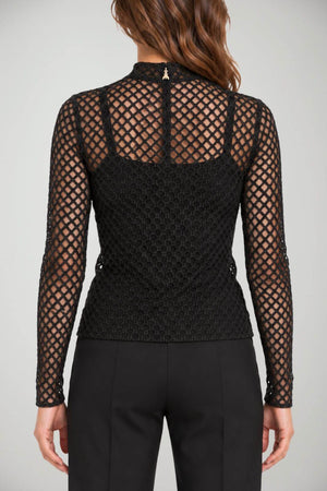 Patrizia Pepe T-shirt Donna traforata in lurex