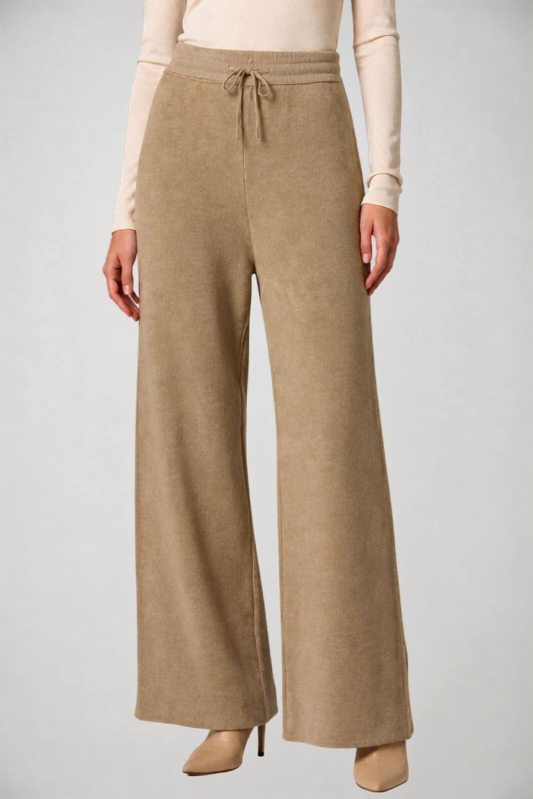 Patrizia Pepe Pantaloni Donna in maglia Wide Leg