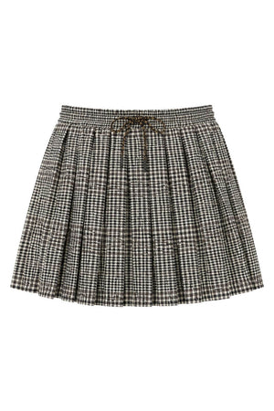 Philia Loft Mini Gonna pied de poule plissettata