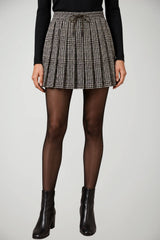 Philia Loft Mini Gonna pied de poule plissettata