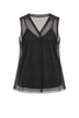 Philosophy Blusa Donna in Tulle con Strass All Over