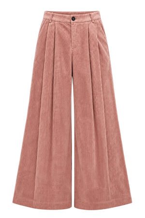 Phisique Du Role Pantaloni Donna wide leg in Velluto a Coste