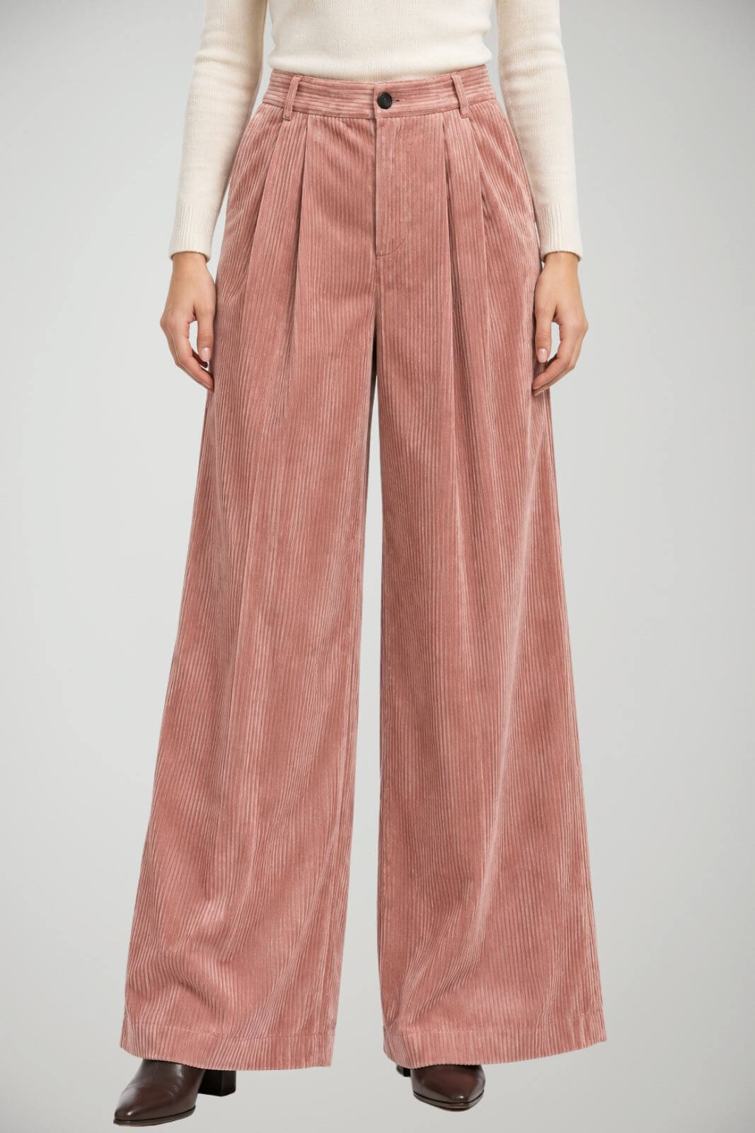 Phisique Du Role Pantaloni Donna wide leg in Velluto a Coste