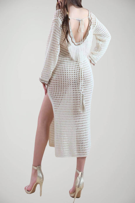 Pho Firenze Abito Donna Traforato frange retro