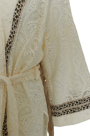 Pho Firenze Kimono Donna Pizzo Lurex dettaglio