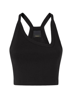 Pinko Canotta Donna a costine con patch posteriore