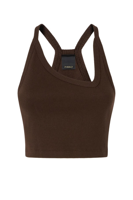 Pinko Canotta Donna a costine con patch posteriore