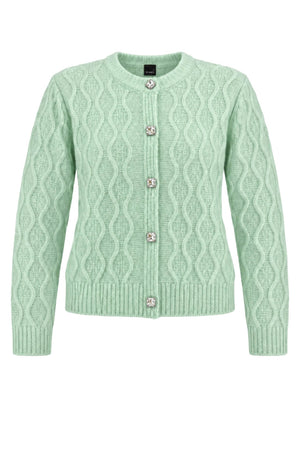 Pinko Cardigan Donna a Trecce e Bottoni Gioiello