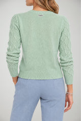 Pinko Cardigan Donna a Trecce e Bottoni Gioiello