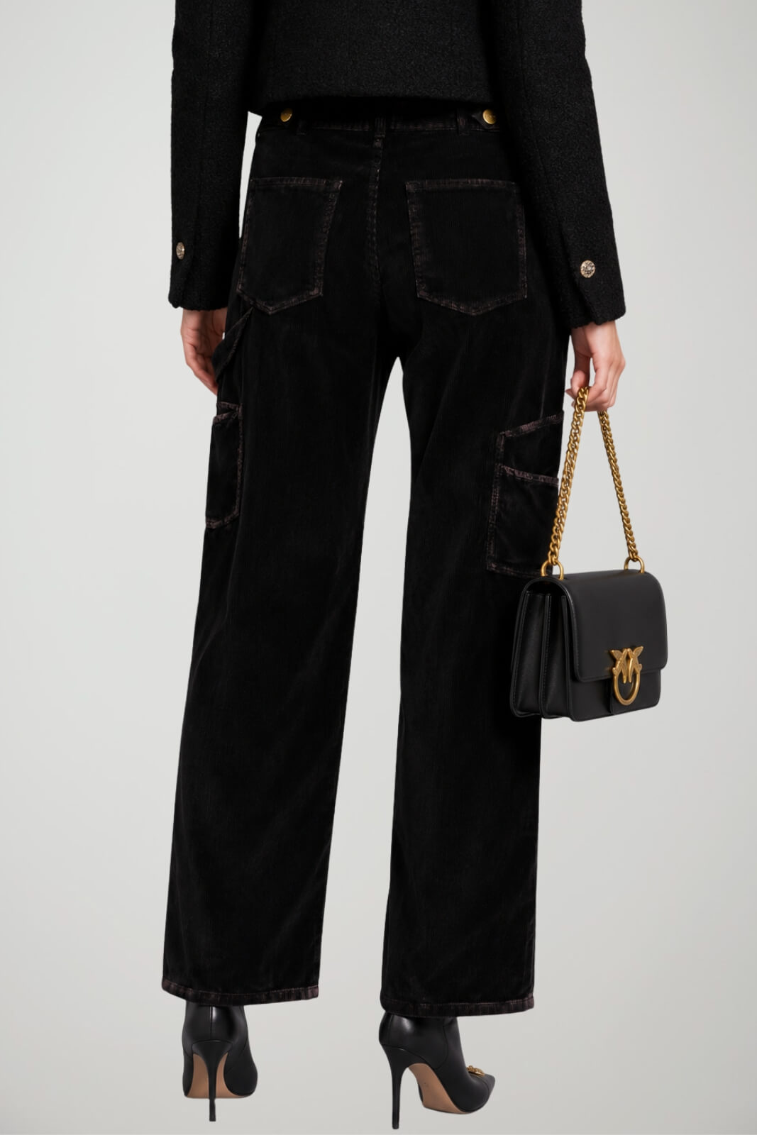 Pinko Pantaloni Donna Praia Worker Washed Velvet