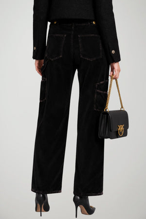 Pinko Pantaloni Donna Praia Worker Washed Velvet