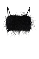 Pinko Top Donna Crop con Piume