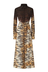 Abito da donna Pinko modello chemisier a stampa animalier