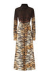 Abito da donna Pinko modello chemisier a stampa animalier