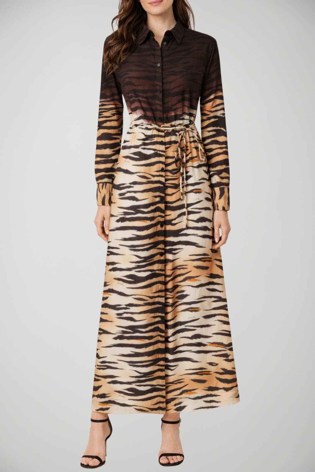 Abito da donna Pinko modello chemisier a stampa animalier